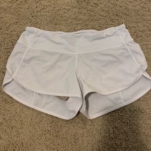 White lulu shorts!